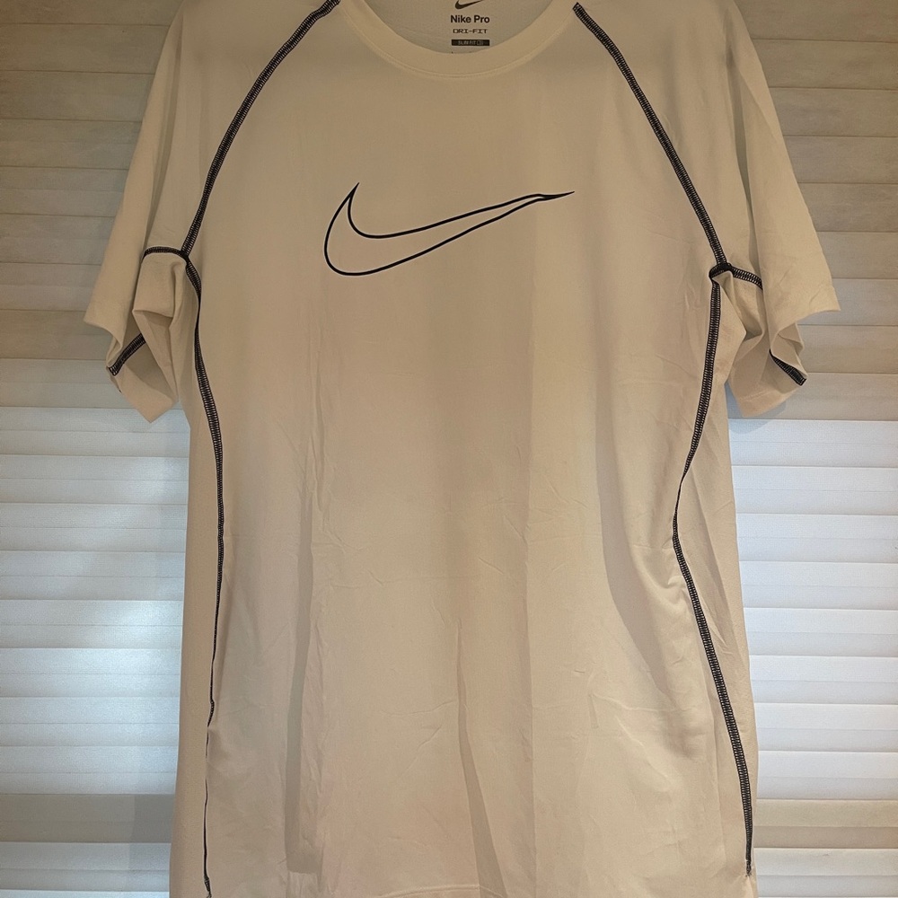 Nike Pro Men's White Sports Shirt